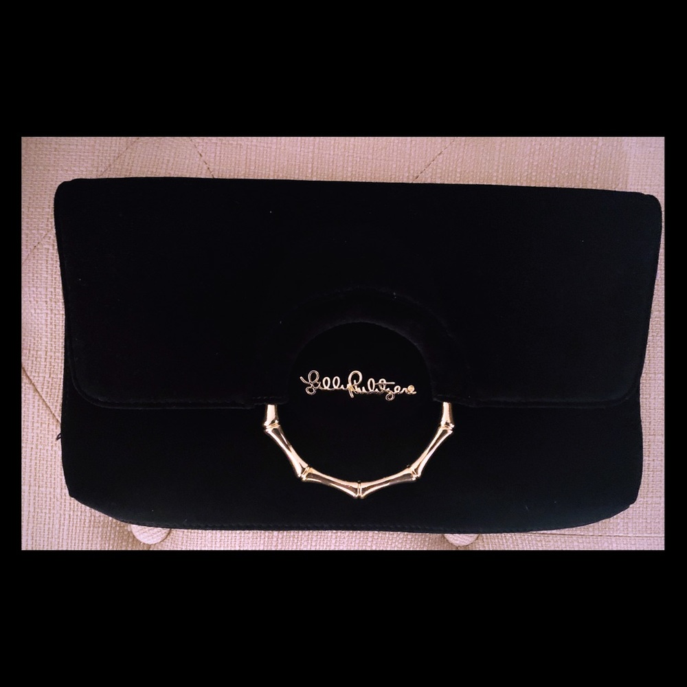 COPY - Lilly Pulitzer BLACK VELOR CLUTCH 🖤🖤🖤